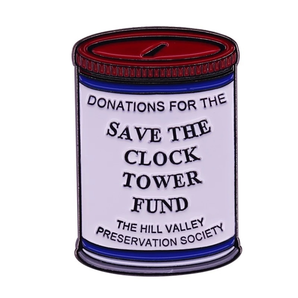 Save The Clock Back To The Future Enamel Pin